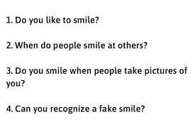 Ielts Speaking Part 1 Topic Smile