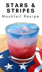 Put Together This Stars And Stripes Mocktail Recipe With Juice Perfect For Kid And Adults The Stripe Patt Mocktail Recipe Mocktails Smoothie Recipes For Kids