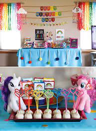 My little ponies tie in perfectly with rainbows (with rainbow dash) and i have wanted to make a fruit rainbow forever! Rainbow Dash My Little Pony Birthday Party Hostess With The Mostess