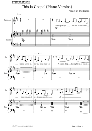 The congregational bounce is a form of 4/4 stride piano similar to the earlier lesson in this course. This Is Gospel Panic At The Disco Stave Preview 1 Free Piano Sheet Music Piano Chords Saxophone Sheet Music Violin Sheet Music Pop Piano Sheet Music
