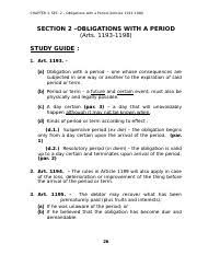 Obligationes (literally, obligations) or disputations de obligationibus were a medieval disputation format that became very widespread in the thirteenth and fourteenth centuries. Chapter 3 Sec 2 Arts 1193 1198 Chapter 3 Sec 2 Obligations With A Period Articles 1193 1198 Section 2 Obligations With A Period Arts 1193 1198 Course Hero