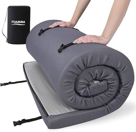 Amazon.com: Foamma 3" x 26" x 72" Memory Foam Roll-Up Camping Mattress with Water Resistant Zipper Cover, Foldable and Portable for Camping, RV Bunk, Tent, Guest Bed, Outdoor and Dorm, CertiPUR-US Certified