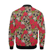 Floral leopard skull sublimation design png, rebel soul flower leopard skull png file, png sublimation designs, skull printable png file. Sugar Skull Skeleton Girly Floral Rose Pattern Print Men S Bomber Jack Grizzshop