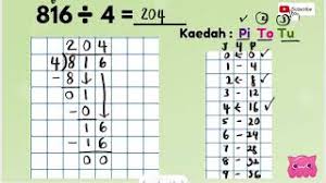 Play this game to review basic operations. Matematik Tahun 3 Bahagi Dengan Nombor 1 Digit Youtube