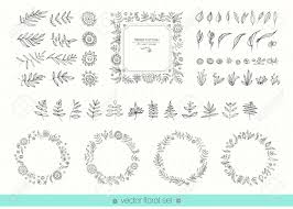 Marcos decorar hojas de cuaderno marcos para dibujos y. Flores Hojas Marcos Elementos Decorativos Para Su Diseno Ilustraciones Vectoriales Clip Art Vectorizado Libre De Derechos Image 52587940
