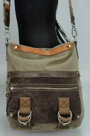 Fossil Long Live Vintage Olive Green Canvas Brown Suede Leather Crossbody Bag Crossbody Bags Purses Crossbody Womens Crossbody Bag Crossbody Bag