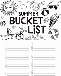 Our job is to find it. Free Printable Summer Bucket List Coloring Page