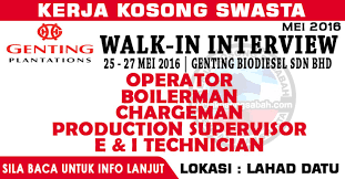 The town is surrounded by stretches of cocoa and palm oil plantations. Temuduga Terbuka Genting Plantations Berhad L1 Lahad Datu Jawatan Kosong Terkini Negeri Sabah