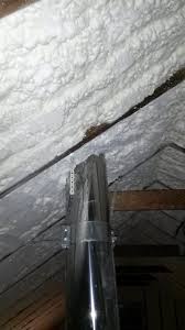 The stove pipe is connected to the stove and goes through the ceiling or back of the home to redirect smoke outside of the home. Spray Foam Insulation Around Wood Stove Pipe Home Improvement Stack Exchange