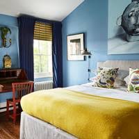 Take a peek at these beautiful blue bedroom ideas, as shown here. Blue And Yellow Colour Schemes House Garden