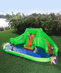 Crocodile Isle Inflatable Water Slide Aufblasbarer Pool Wasserrutsche Pool