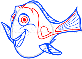 How To Draw Dory From Finding Dory Step By Step Disney Characters Cartoons Draw Cartoon Characte Dory Drawing Fish Cartoon Drawing Cartoon Drawing Tutorial