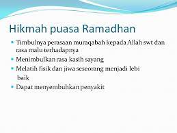 Di antara hikmah berpuasa ramadhan adalah mensyukuri nikmat tuhan yang diberikan kepada kita selama ini. Gambar Hikmah Puasa Ramadhan