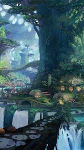 Maybe you would like to learn more about one of these? Magic Forest Trees Houses Art Drawings 750x1334 Iphone 8 7 6 6s Wallpaper Background Picture Image