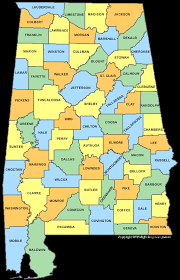 Map Of Central Alabama County Map Of Alabama