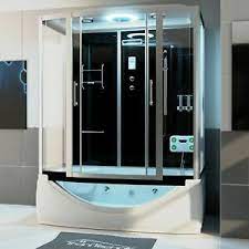 Die duschwand auf der badewanne ist mindestens von drei seiten verschlossen. Duschtempel Duschkabine Whirlpool Wanne Eckwhirlpool Badewanne Dusche 170x90 Ebay