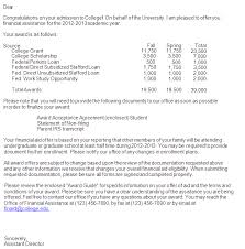 Https Secure Media Collegeboard Org Collegeplanning Media Pdf Sample Financial Aid Award Letters Pdf