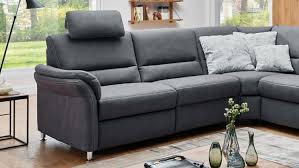 Auf der kaltschaumpolsterung mit weichem stoffbezug sitzt du. Wohnlandschaft Dakar U Sofa In Stoff Grau Kaltschaum