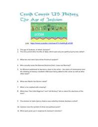 Crash Course Andrew Jackson Crash Course Andrew Jackson Jackson