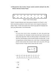 154 sekiranya nilai sisihan piawai itu melebihi 10, skor antara calon yang menduduki ujian itu dikatakan tersebar atau berserakan. Edu Pentaksiran