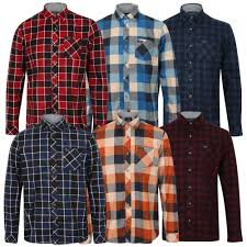 Details About Mens Flannel Shirt Tokyo Laundry Cotton Tartan Checked Long Sleeves Collared New