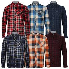 details about mens flannel shirt tokyo laundry cotton tartan checked long sleeves collared new