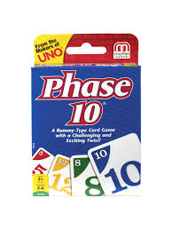 The cards that remain form the draw pile. Phase 10 Card Game Ages 7 And Up Ast Office Depot