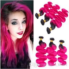 Black to pink ombre hair mermaid colorful indian remy clip in hair extensions tc1044. 2020 1b Hot Pink Ombre Brazilian Human Hair Bundles Dark Roots Body Wave Hair Extensions Black And Hot Pink Ombre Virgin Hair Weaves From China Hair01 73 09 Dhgate Com