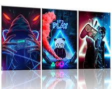 Image of Boys bedroom wallpaper with video game theme