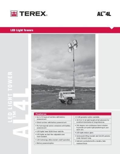 Terex Genie AL4L Generator Light Tower
