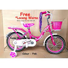 Maklumat asas penggunaan basikal elektrik. Basikal Budak Size 16 Umur 5 7 Tahun Kid Bicycle Shopee Malaysia