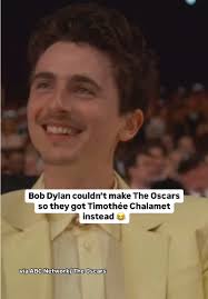 Timothee Chalamet Yelling Bob Dylan at Award Show