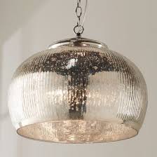 Antique Silver Mercury Dome Chandelier Mercury Glass Pendant Light Mercury Glass Lighting Glass Pendant Light