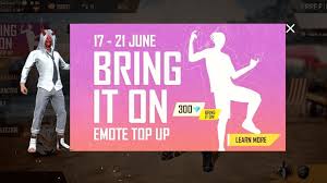 Garena free fire hack | generate diamonds and coins ios,android. How To Unlock The Bring It On Emote In Free Fire With Top Up Event