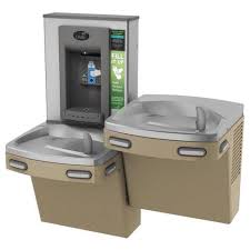 Oasis Pg8ebfsl Bilevel Water Cooler With Sensor Bottle Filler Sandstone Water Coolers Stainless Steel Cabinets Cooler