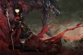 Blade Red Eyes Anime Anime Girls Dragon Slayer Black Hair 1200x800 Hd Wallpaper Warriors Wallpaper Anime Warrior Anime Wallpaper