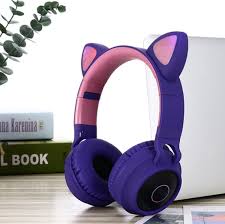 Wireless Cat Ear Headphones Bluetooth Headset In 2020 Wireless Cat Ear Headphones Cute Headphones Headphones