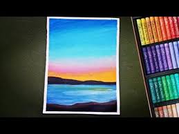 Dekorumah.me 21 lukisan kanvas pemandangan… Cara Mudah Menggambar Pemandangan Super Indah Oil Pastel Drawing Sunset Easy For Beginners Youtube Lukisan Pastel Pemandangan