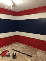 Red White And Blue Bedroom Red Boys Bedroom Red Kids Rooms Blue Room Paint
