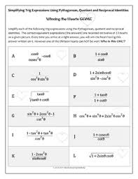Sinθ (1+ cot2 θ ). Simplifying Trig Expressions Win The Hearts Game Freebie By Niki Math