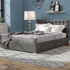 Looking for a rustic platform bed design for your queen size best innerspring mattress? Latitude Run Myrrine Tufted Upholstered Storage Platform Bed Reviews Wayfair