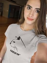Meow T Shirt Unisex, Many Colours, Cat Lover Tee, Gifts for Cat Lovers,  Gift for Cat Mom, Women Cat Lover, Kitten Tee, Animal Lover Tee.