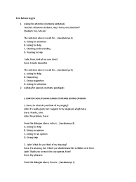 20200802 contoh discussion text beserta soal essay dan jawabannyamateri ini adalah bagian dari kompetensi dasar yang harus dikuasi dalam pembelajaran bahasa inggris di tingkat sma dan ma khususnya di kelas 12.contoh soal teks ulasan pilihan ganda beserta. Contoh Soal Pilihan Ganda Tentang Complimenting Enak