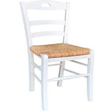 L39 x p41 x h86 cm. Chaise Loire En Bois Massif Avec Assise En Paille Laquee Blanche Cdiscount Maison