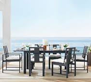 Geneva indoor/outdoor 48 concrete round dining table. Seats 6 8 All Outdoor Dining Furniture Pottery Barn