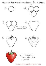 How To Draw A Strawberry In 6 Steps In 2021 Easy Doodle Art Easy Doodles Drawings Cute Easy Drawings