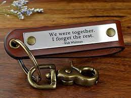 The most common love quotes keychain material is metal. Maven Metals Personalized Keychain Literacy Quotes