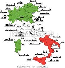 Beliebte urlaubsregionen sind sizilien, kalabrien, die toscana und piemont. Stadte Italien Silhouetten Landkarte Italienesche Orvieto Turin Bologna Taranto Udine Siena Padova Messina Canstock