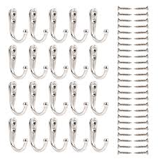 60,000+ products in stock · 90 day returns · showroom quality 20 Pieces Wall Mounted Hook Robe Hooks Single Coat Hanger And 50 Pieces Screws Silver Color Buy Online In Bahamas At Bahamas Desertcart Com Productid 55072137