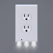 1 Pack Snappower Guidelight Outlet Wall Plate With Led Night Lights No Batteries Or Wires Installs In Seconds Led Night Light Plates On Wall Night Light